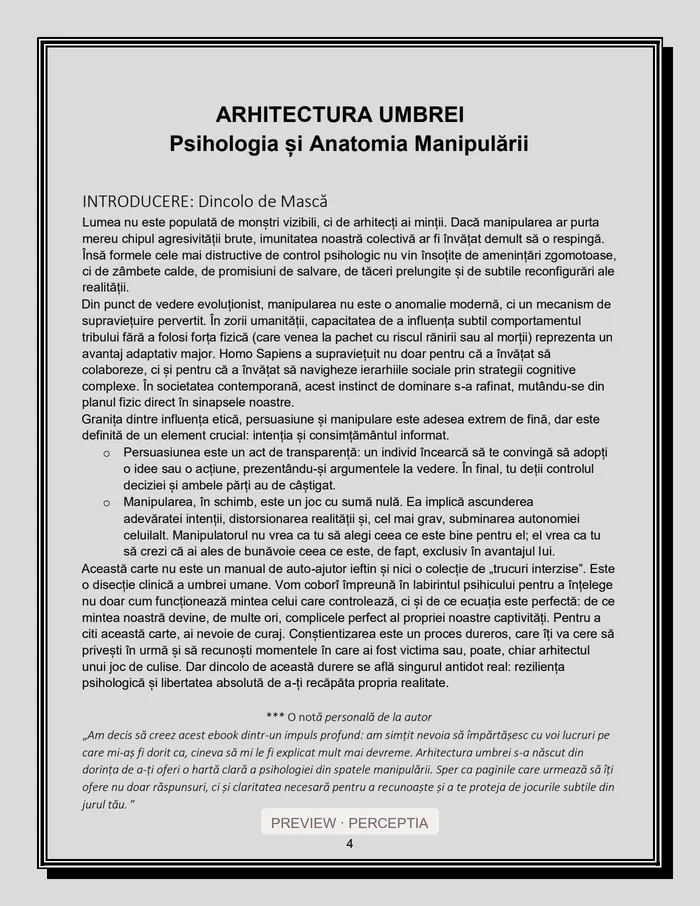 Arhitectura Umbrei — Dincolo de Mască, PDF pagina 4