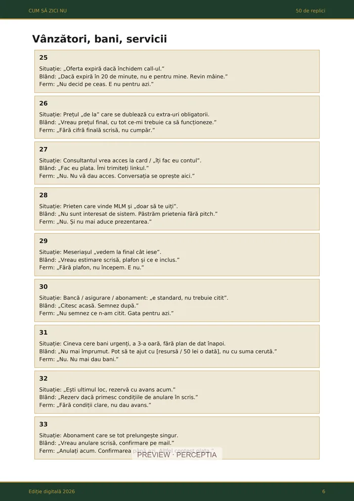 Cum să zici NU — Vânzători, bani, servicii, PDF pagina 6