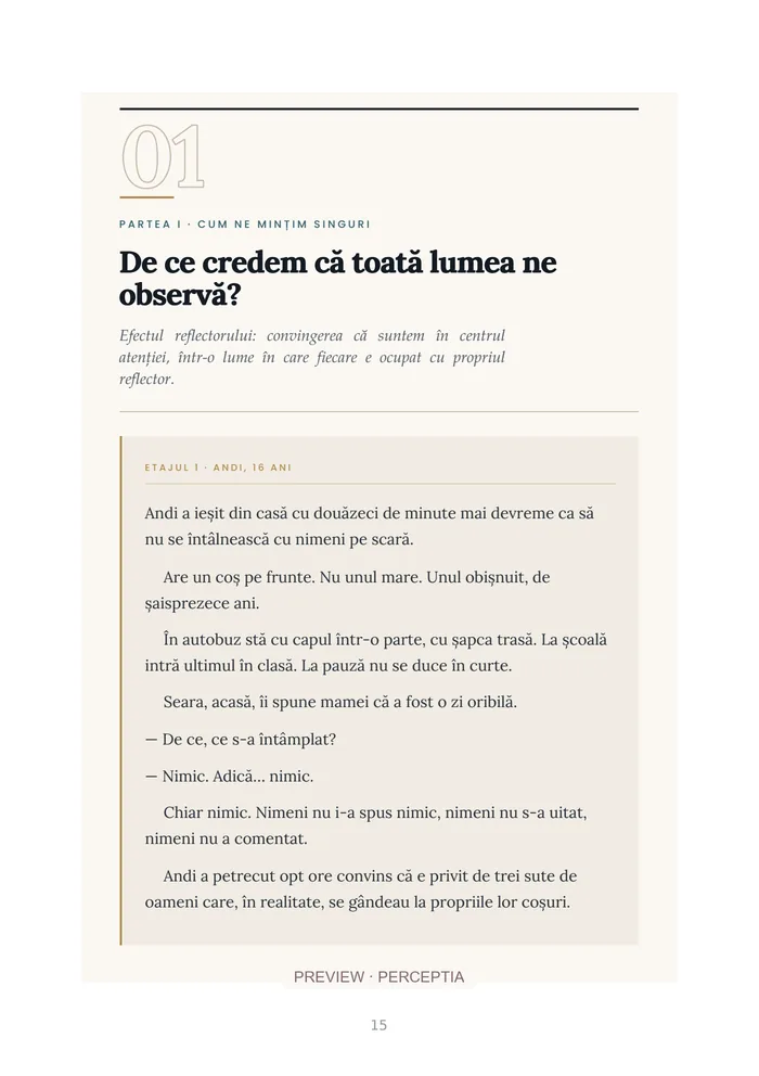 De ce fac oamenii asta? — De ce credem că toată lumea ne observă?, PDF pagina 15