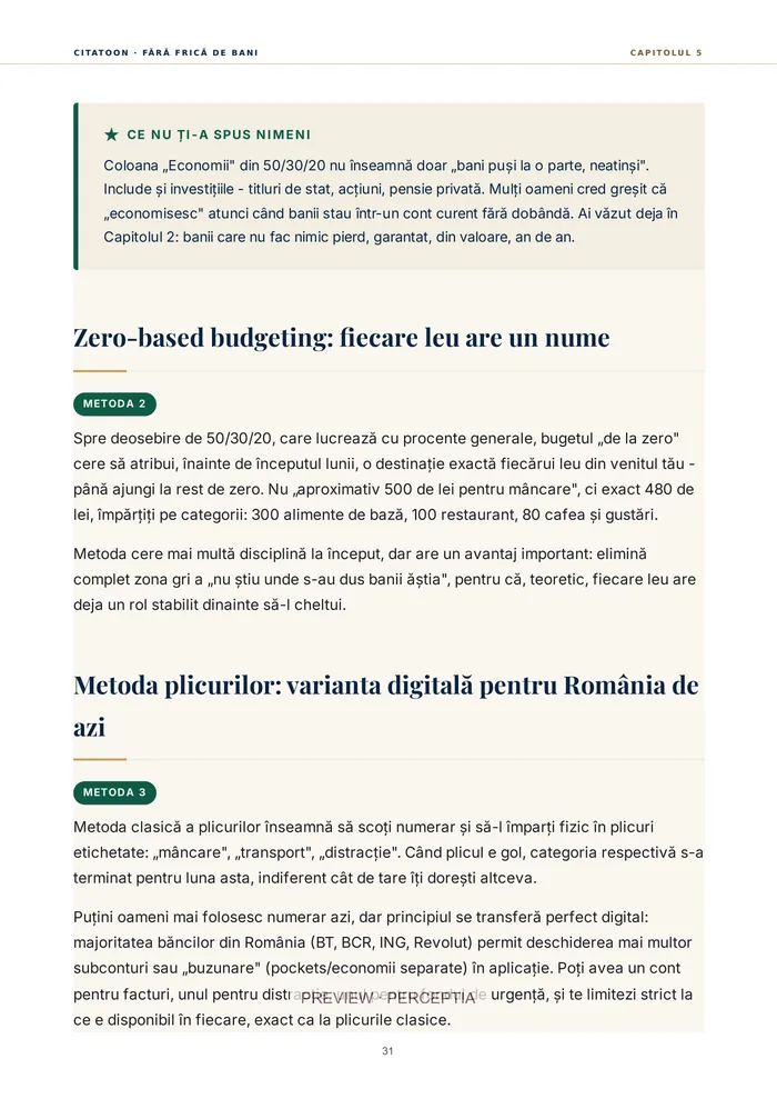 Fără frică de bani — Bugetul de la zero, PDF pagina 32