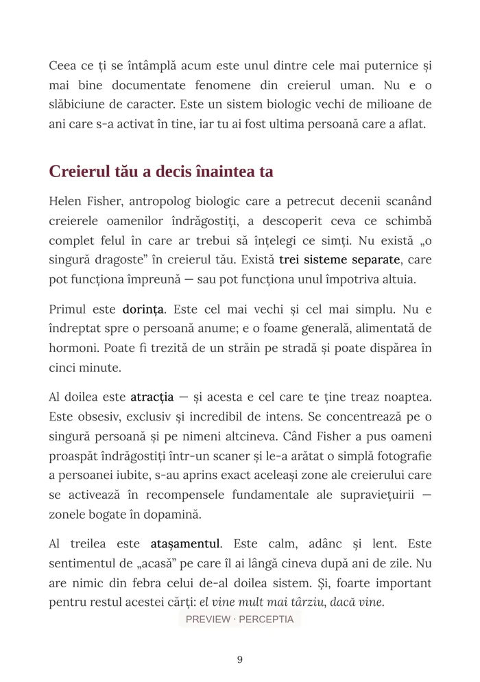 Relații, limite & liniște — Iubirea, pe bucăți · Creierul tău a decis înaintea ta, PDF pagina 12