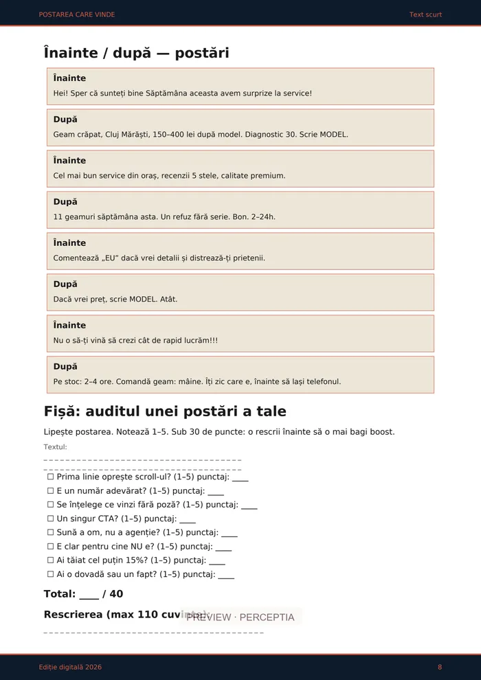 Postarea care vinde — Înainte și după, PDF pagina 8