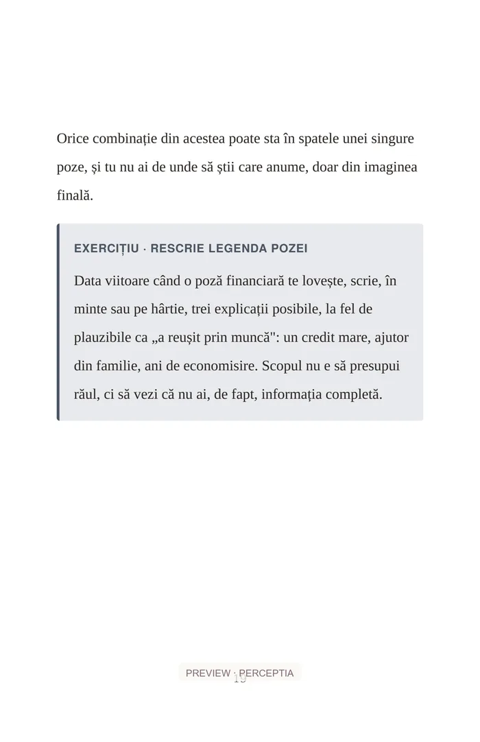 Toți par să aibă mai mult — Exercițiu: rescrie legenda pozei, PDF pagina 19
